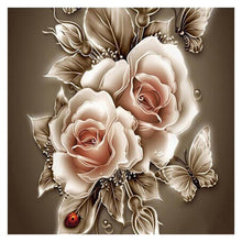 Load image into Gallery viewer, Retro Flowers 35x35cm(canvas) full round drill diamond painting
