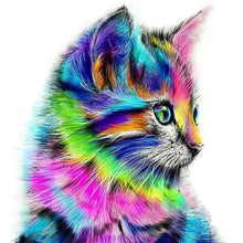 Load image into Gallery viewer, Colorful Kitten 30x30cm(canvas) full round drill diamond painting

