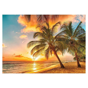 Sunrise Sea 40x30cm(canvas) partial round drill diamond painting