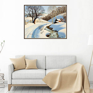 Four Season Scenery 30x25cm(canvas) full round drill diamond painting