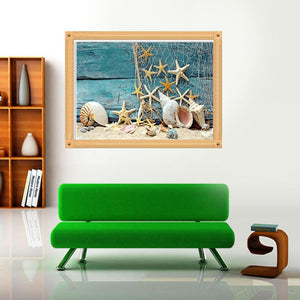 Beach Sea Star 30x40cm(canvas) partial round drill diamond painting