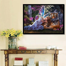 Load image into Gallery viewer, Tiger Fairies 40x30cm(canvas) partial round drill diamond painting
