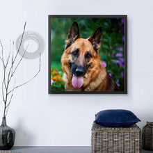 Load image into Gallery viewer, Dog 30x30cm(canvas) partial round drill diamond painting
