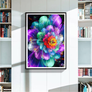 Fluorescent Flower Stitch 30x40cm(canvas) full round drill diamond painting