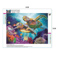 Load image into Gallery viewer, Turtles Sea 40x30cm(canvas) partial round drill diamond painting
