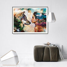 Load image into Gallery viewer, Beauty Wolf 40x30cm(canvas) full round drill diamond painting
