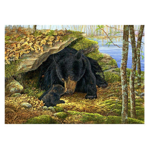 bear 40x30cm(canvas) partial round drill diamond painting