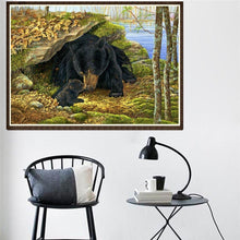 Load image into Gallery viewer, bear 40x30cm(canvas) partial round drill diamond painting
