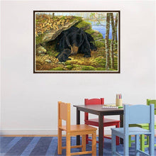 Load image into Gallery viewer, bear 40x30cm(canvas) partial round drill diamond painting
