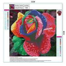 Load image into Gallery viewer, Colorful Flower 30x30cm(canvas) partial round drill diamond painting
