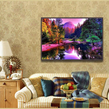 Load image into Gallery viewer, River Scenery 40x30cm(canvas) full round drill diamond painting
