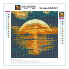 Load image into Gallery viewer, Rising Sun Sea 30x30cm(canvas) full round drill diamond painting
