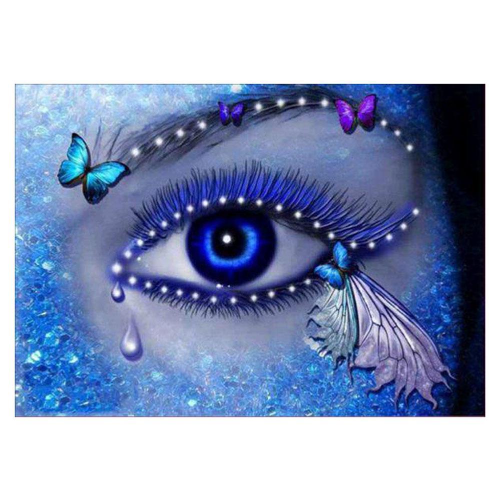 Butterfly Eyes 30x40cm(canvas) partial round drill diamond painting