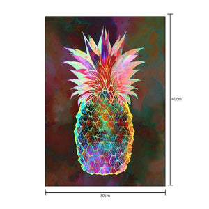 Colorful Pineapple 30x40cm(canvas) partial round drill diamond painting