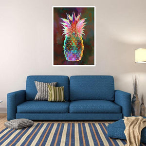 Colorful Pineapple 30x40cm(canvas) partial round drill diamond painting