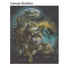 Load image into Gallery viewer, Wolf 30x35cm(canvas) full round drill diamond painting

