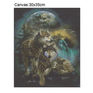 Wolf 30x35cm(canvas) full round drill diamond painting