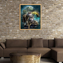 Load image into Gallery viewer, Wolf 30x35cm(canvas) full round drill diamond painting
