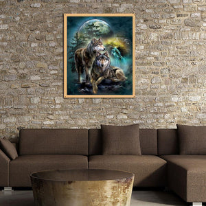 Wolf 30x35cm(canvas) full round drill diamond painting
