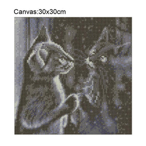 Cat 30x30cm(canvas) full round drill diamond painting