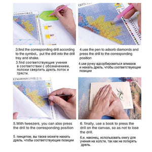 20pcs DIY Diamond Painting Point Drill Pens Cross Stitch Embroidery Toolkit