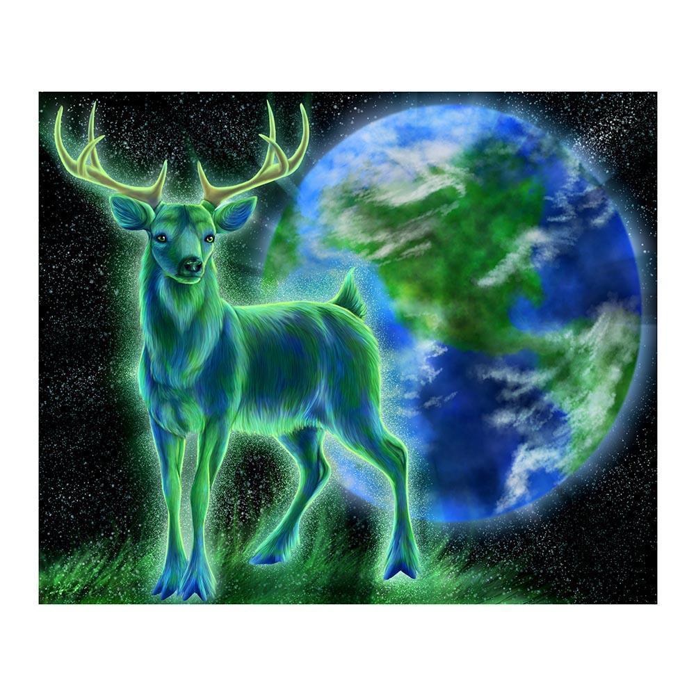 Deer 30x30cm(canvas) partial round drill diamond painting