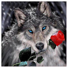 Load image into Gallery viewer, Rose Wolf 30x30cm(canvas) full round drill diamond painting
