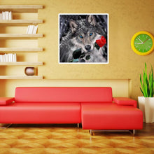 Load image into Gallery viewer, Rose Wolf 30x30cm(canvas) full round drill diamond painting
