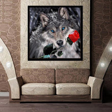 Load image into Gallery viewer, wolf 30x30cm(canvas) partial round drill diamond painting
