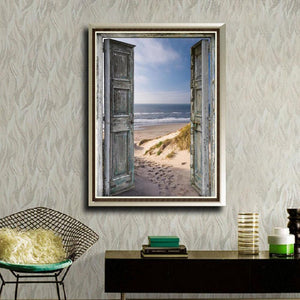 Beach Door 40x30cm(canvas) full round drill diamond painting