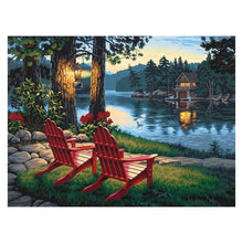 Load image into Gallery viewer, Lakeside 35x25cm(canvas) full round drill diamond painting

