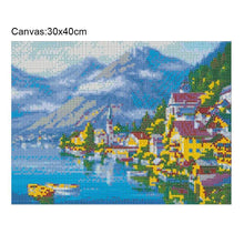 Load image into Gallery viewer, Seaside Town 40x30cm(canvas) full round drill diamond painting
