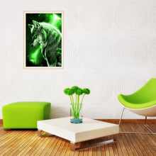 Load image into Gallery viewer, Wolf 20x25cm(canvas) partial round drill diamond painting
