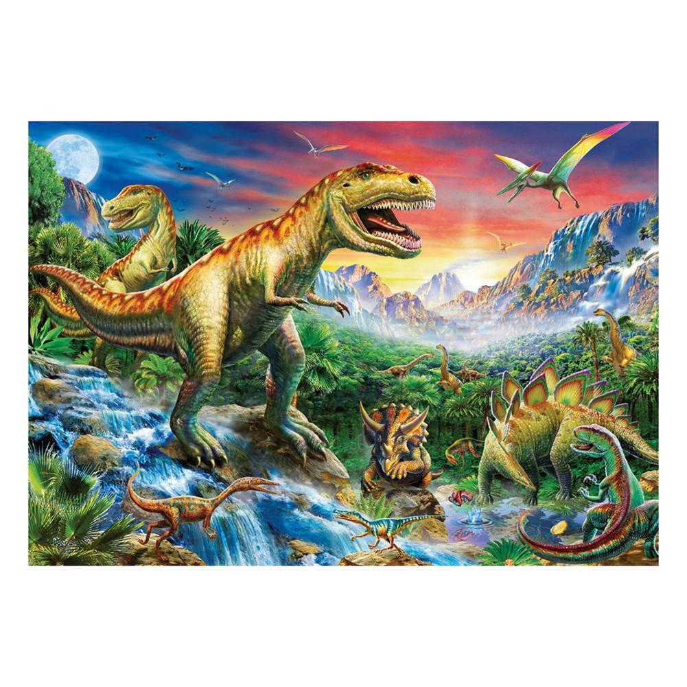 Dinosaur 30x30cm(canvas) partial round drill diamond painting