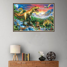 Load image into Gallery viewer, Dinosaur 30x30cm(canvas) partial round drill diamond painting
