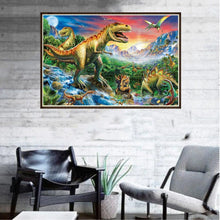 Load image into Gallery viewer, Dinosaur 30x30cm(canvas) partial round drill diamond painting
