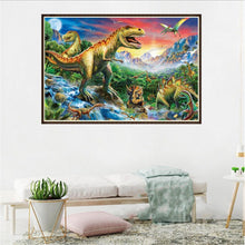 Load image into Gallery viewer, Dinosaur 30x30cm(canvas) partial round drill diamond painting
