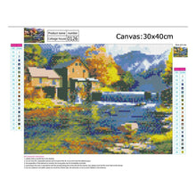 Load image into Gallery viewer, Running Water House 40x30cm(canvas) full round drill diamond painting
