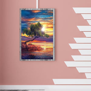 Tree 25x35cm(canvas) full round drill diamond painting