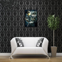 Load image into Gallery viewer, Night Wolf 30x40cm(canvas) partial round drill diamond painting
