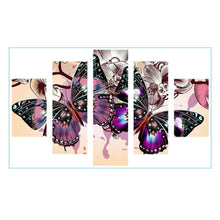 Load image into Gallery viewer, Colorful Butterfly 95x45cm(canvas) full round drill diamond painting
