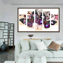 Load image into Gallery viewer, Colorful Butterfly 95x45cm(canvas) full round drill diamond painting
