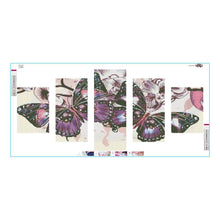 Load image into Gallery viewer, Colorful Butterfly 95x45cm(canvas) full round drill diamond painting
