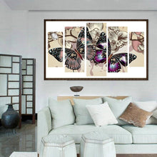 Load image into Gallery viewer, Colorful Butterfly 95x45cm(canvas) full round drill diamond painting
