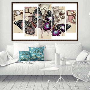 Colorful Butterfly 95x45cm(canvas) full round drill diamond painting
