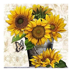 Sunflower 30x30cm(canvas) full round drill diamond painting
