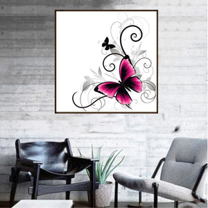 Butterfly 25x25cm(canvas) partial round drill diamond painting