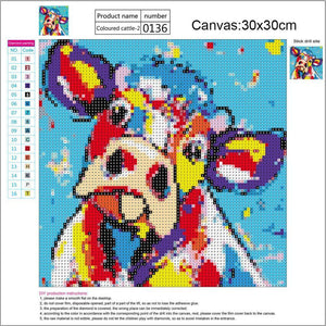 Cow 30x30cm(canvas) full round drill diamond painting