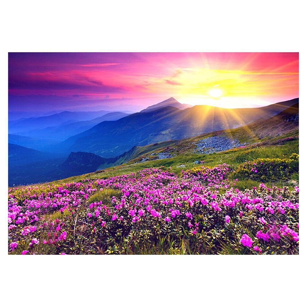 Flower Sunrise 30x40cm(canvas) full round drill diamond painting