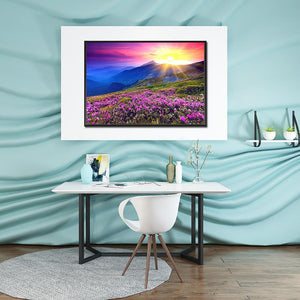 Flower Sunrise 30x40cm(canvas) full round drill diamond painting